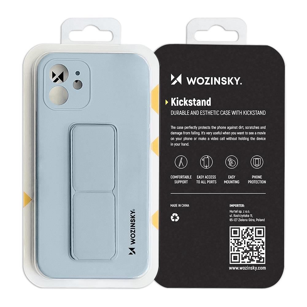 Kickstand Wozinsky iPhone 12 Case with Finger Holder and Stand - Blue