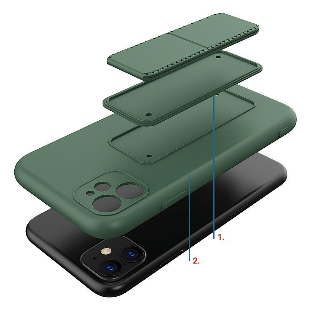 Θήκη iPhone 12 Pro Kickstand Wozinsky με Finger Holder και Stand - Navy Μπλε
