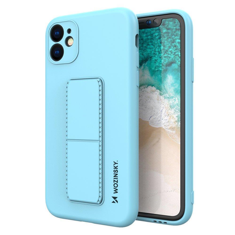 iPhone 12 Pro Kickstand Wozinsky Case with Finger Holder and Stand - Blue
