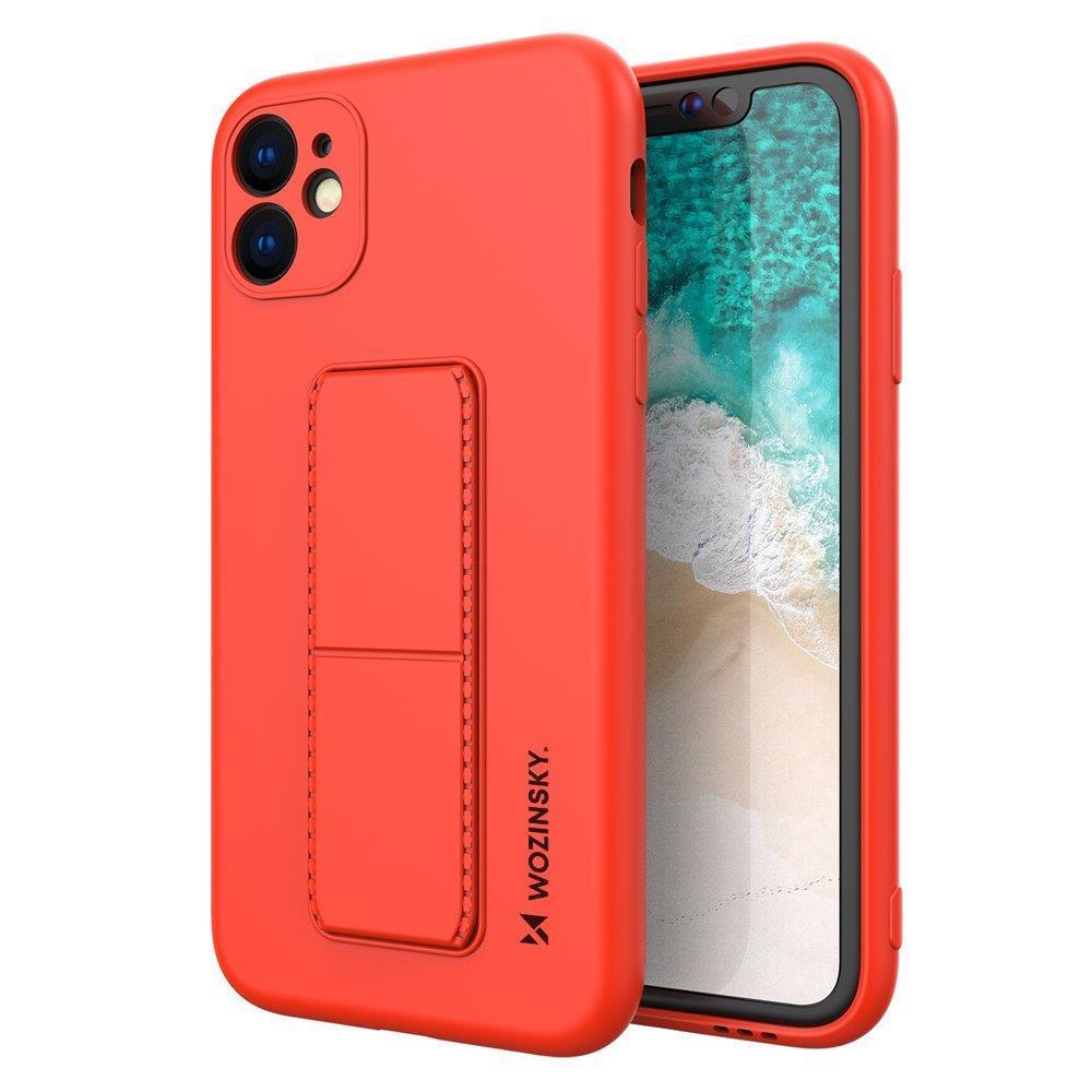 iPhone 12 Pro Kickstand Wozinsky Case with Finger Holder and Stand - Red