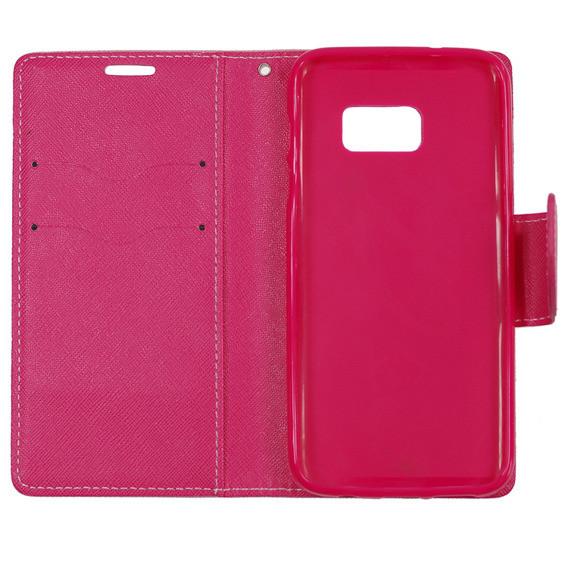 Θήκη Πορτοφόλι Fancy Book από Δερματίνη - Samsung Galaxy S7 (G930) - Ροζ - iThinksmart.gr