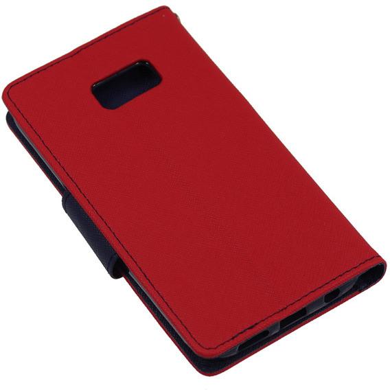 Θήκη Πορτοφόλι Fancy Book από Δερματίνη - Samsung Galaxy S6 (G920) - Κοκκινο / Μπλε - iThinksmart.gr