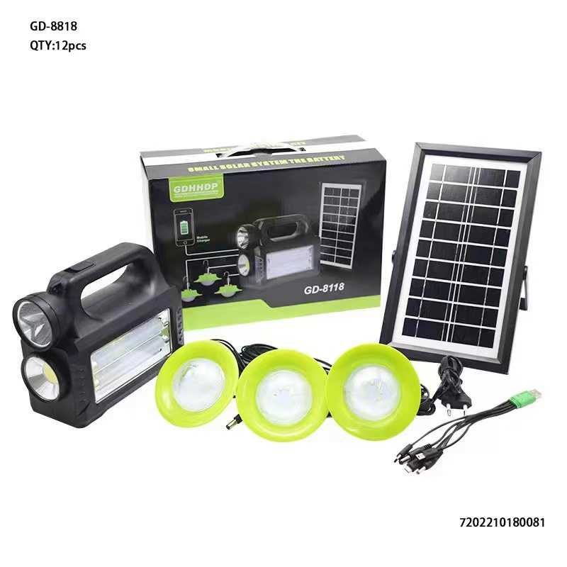 Rechargeable Solar Lighting System - GD8118 - 180081