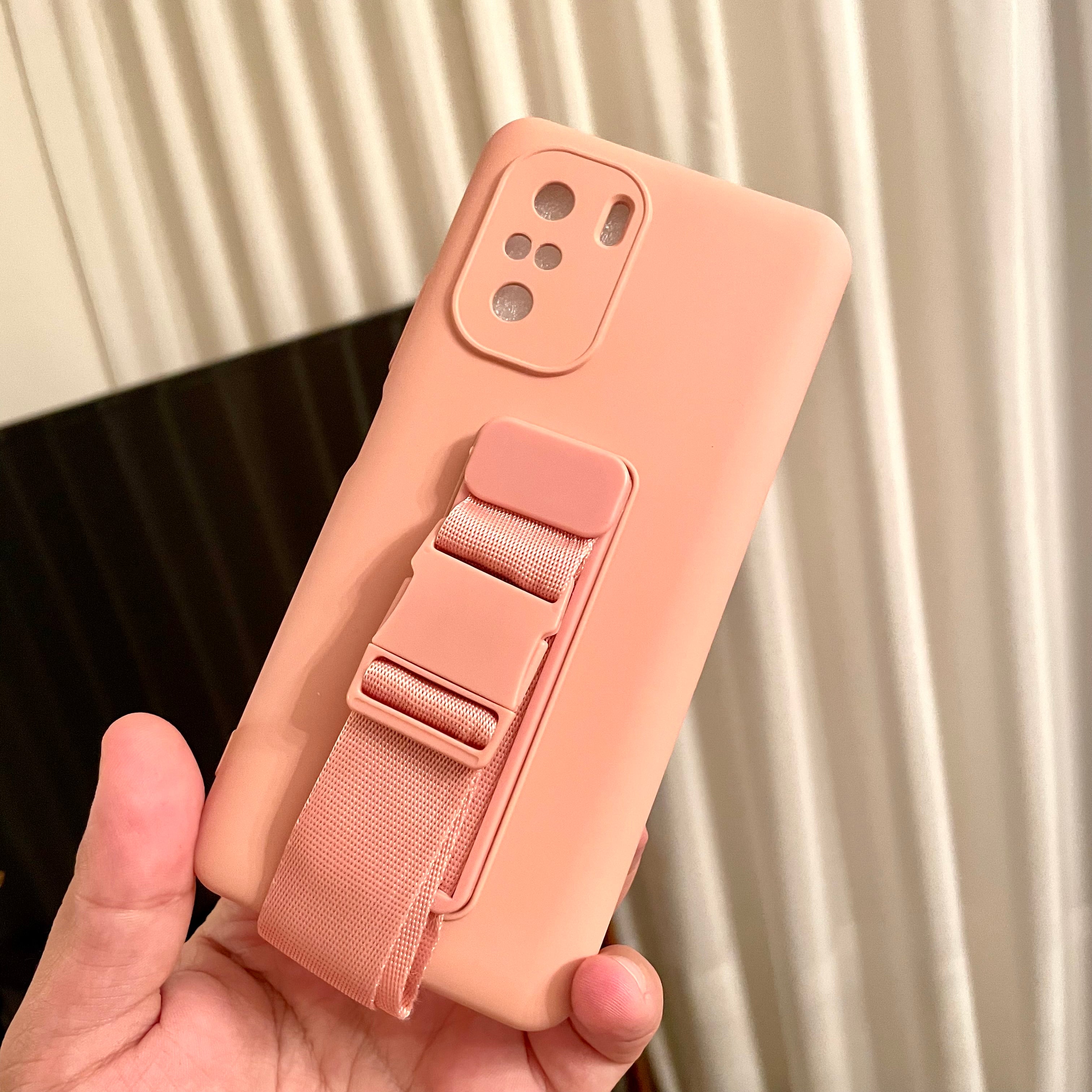 Θήκη Xiaomi Poco F3 με Ιμάντα Καρπού - OEM - Ροζ