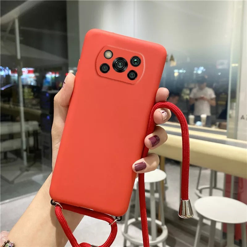 Xiaomi Poco X3 NFC / X3 Pro Case with Lanyard - OEM - Red