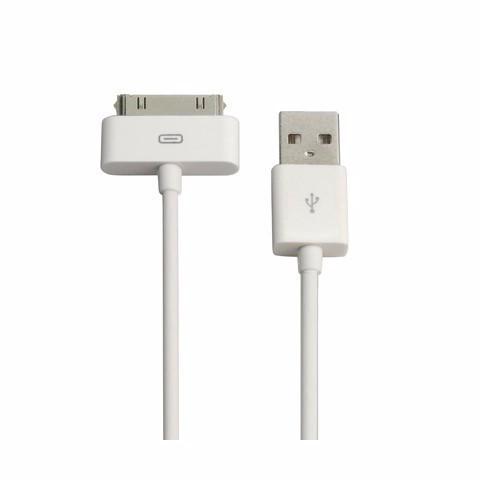 Καλώδιο Φόρτισης & Δεδομένων USB - iPhone 4/4s, iPad 2/3/4 - 1m Λευκο - iThinksmart.gr
